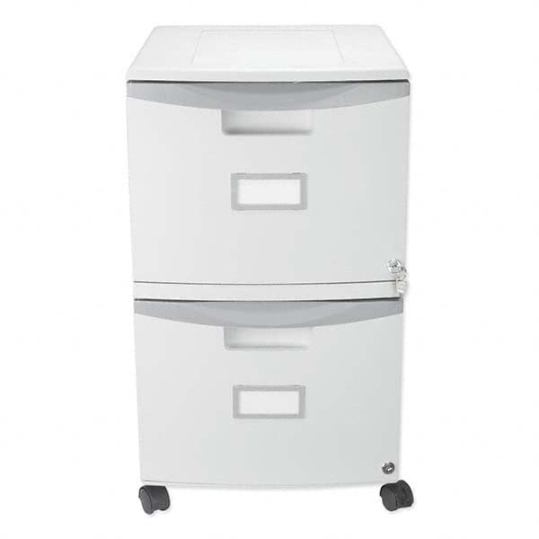 Mobile File Cabinet: 2 Drawers, Plastic, Gray MPN:STX61310B01C