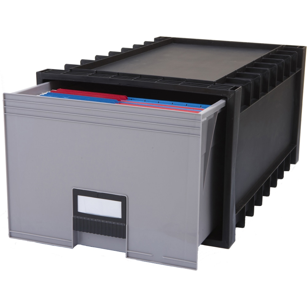 Storex Archive Files Storage Box 50% Recycled, Black/Gray MPN:61106U01C
