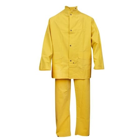 Rain Suit, 3 Piece, 0.35 Mm Pvc/Polyester MPN:RS353YS