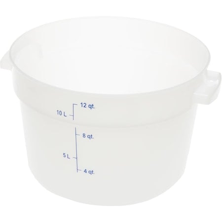 Food Storage Container, Round, 12 qt, White MPN:1097702