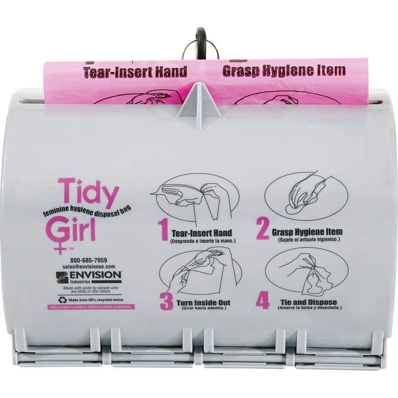 Stout Tidy Girl Feminine Hygiene Disposal Bag Dispenser, Gray MPN:TGUDP