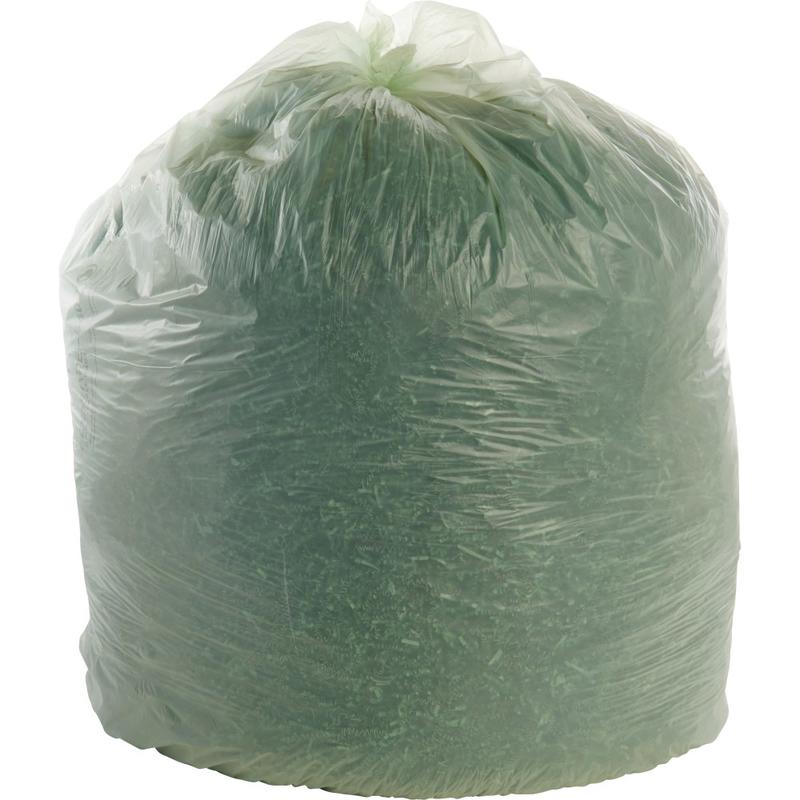 Stout EcoSafe-6400 Compostable Compost Bags, 0.85 mil, 64-Gallon, Green, Box Of 30 MPN:E4860E85