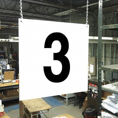 Hanging Aisle Sign Legend 3 MPN:HPS-FS1212-3