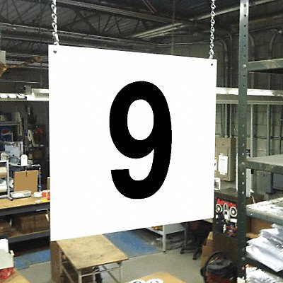 Hanging Aisle Sign Legend 9 MPN:HPS-FS1212-9