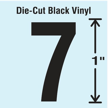 NumberLabel, Vinyl, 1inH, 5/8inW, PK10 MPN:DBV-1-7-10