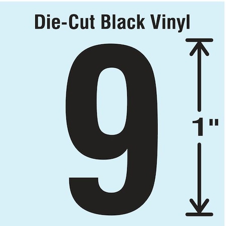 NumberLabel, Vinyl, 1inH, 5/8inW, PK10 MPN:DBV-1-9-10