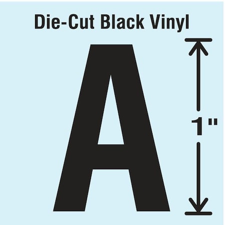 LetterLabel, Vinyl, 1inH, 5/8inW, PK10 MPN:DBV-1-A-10