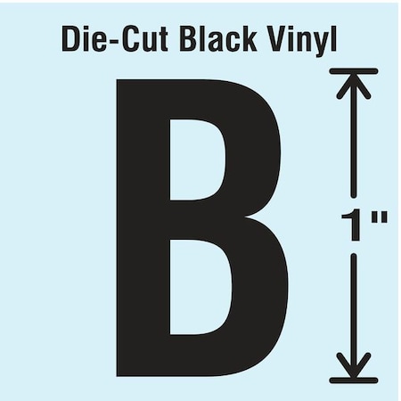 LetterLabel, Vinyl, 1inH, 5/8inW, PK10 MPN:DBV-1-B-10