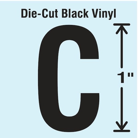 LetterLabel, Vinyl, 1inH, 5/8inW, PK10 MPN:DBV-1-C-10
