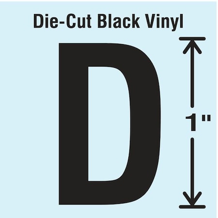 LetterLabel, Vinyl, 1inH, 5/8inW, PK10 MPN:DBV-1-D-10