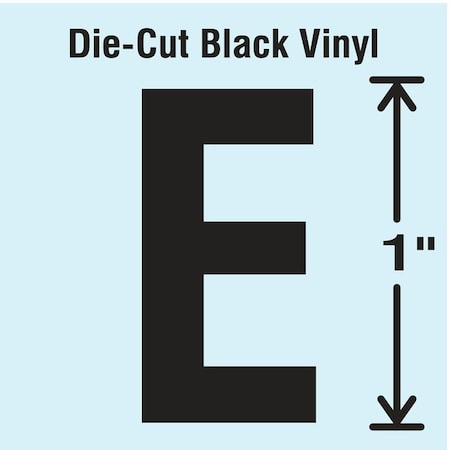 LetterLabel, Vinyl, 1inH, 5/8inW, PK10 MPN:DBV-1-E-10