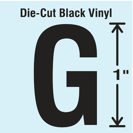 LetterLabel, Vinyl, 1inH, 5/8inW, PK10 MPN:DBV-1-G-10