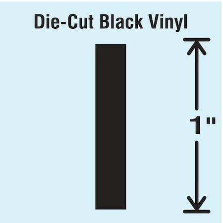 LetterLabel, Vinyl, 1inH, 5/8inW, PK10 MPN:DBV-1-I-10