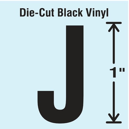 LetterLabel, Vinyl, 1inH, 5/8inW, PK10 MPN:DBV-1-J-10