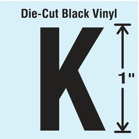 LetterLabel, Vinyl, 1inH, 5/8inW, PK10 MPN:DBV-1-K-10