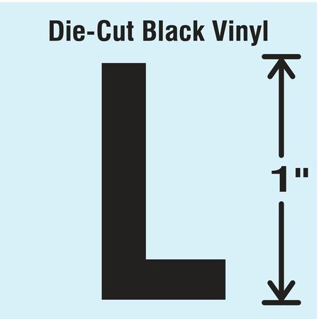 LetterLabel, Vinyl, 1inH, 5/8inW, PK10 MPN:DBV-1-L-10