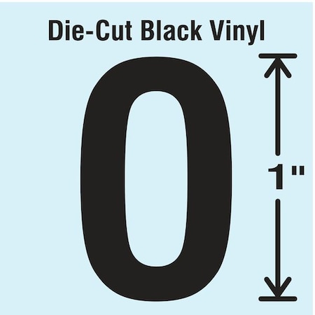 LetterLabel, Vinyl, 1inH, 5/8inW, PK10 MPN:DBV-1-O-10