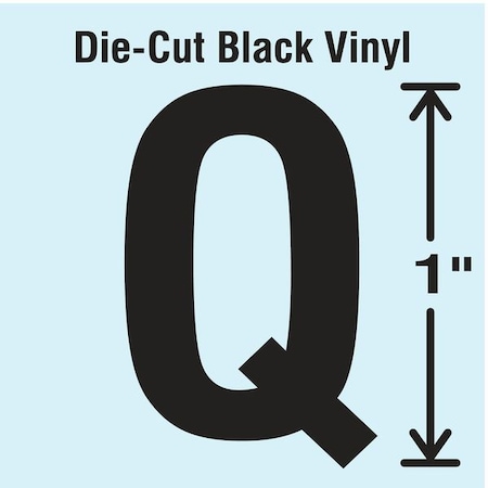 LetterLabel, Vinyl, 1inH, 5/8inW, PK10 MPN:DBV-1-Q-10