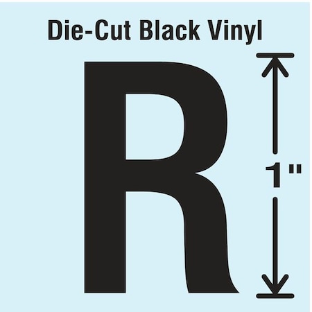 LetterLabel, Vinyl, 1inH, 5/8inW, PK10 MPN:DBV-1-R-10
