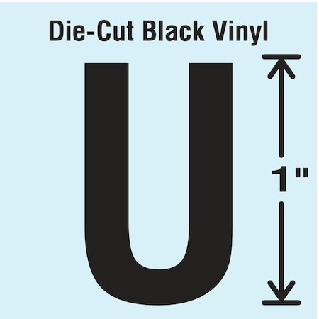 LetterLabel, Vinyl, 1inH, 5/8inW, PK10 MPN:DBV-1-U-10