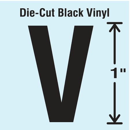 LetterLabel, Vinyl, 1inH, 5/8inW, PK10 MPN:DBV-1-V-10