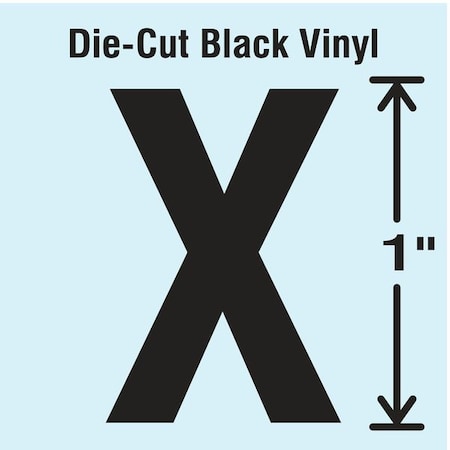 LetterLabel, Vinyl, 1inH, 5/8inW, PK10 MPN:DBV-1-X-10