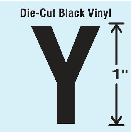 LetterLabel, Vinyl, 1inH, 5/8inW, PK10 MPN:DBV-1-Y-10
