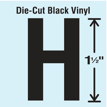LetterLabel, Vinyl, 1-1/2inH, 7/8inW, PK10 MPN:DBV-1.5-H-10