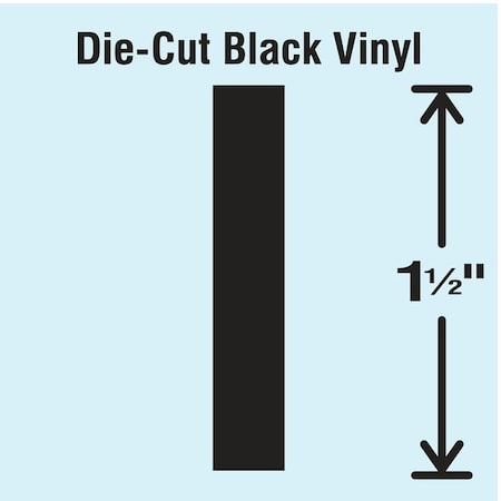 LetterLabel, Vinyl, 1-1/2inH, 7/8inW, PK10 MPN:DBV-1.5-I-10