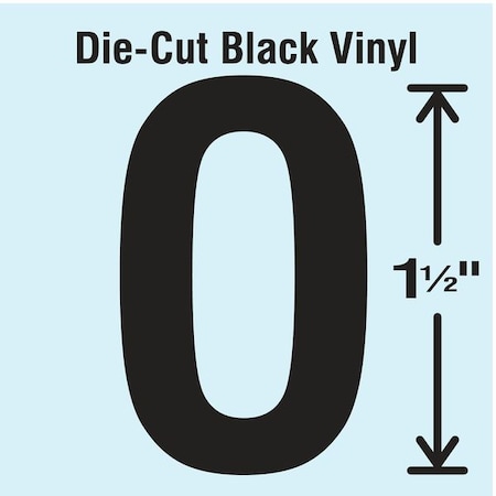 LetterLabel, Vinyl, 1-1/2inH, 7/8inW, PK10 MPN:DBV-1.5-O-10