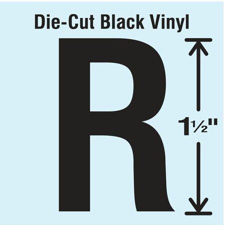 LetterLabel, Vinyl, 1-1/2inH, 7/8inW, PK10 MPN:DBV-1.5-R-10