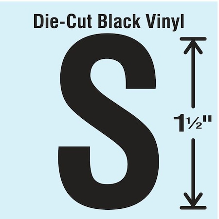 LetterLabel, Vinyl, 1-1/2inH, 7/8inW, PK10 MPN:DBV-1.5-S-10