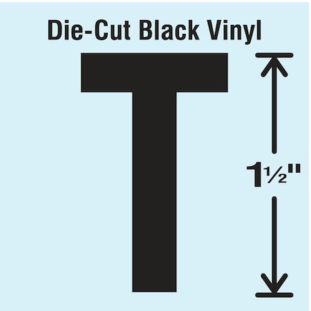 LetterLabel, Vinyl, 1-1/2inH, 7/8inW, PK10 MPN:DBV-1.5-T-10