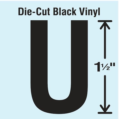 LetterLabel, Vinyl, 1-1/2inH, 7/8inW, PK10 MPN:DBV-1.5-U-10