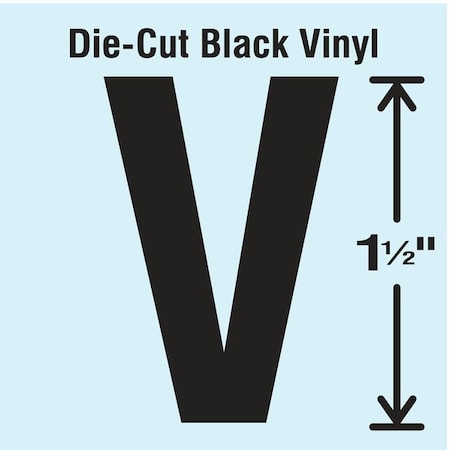 LetterLabel, Vinyl, 1-1/2inH, 7/8inW, PK10 MPN:DBV-1.5-V-10