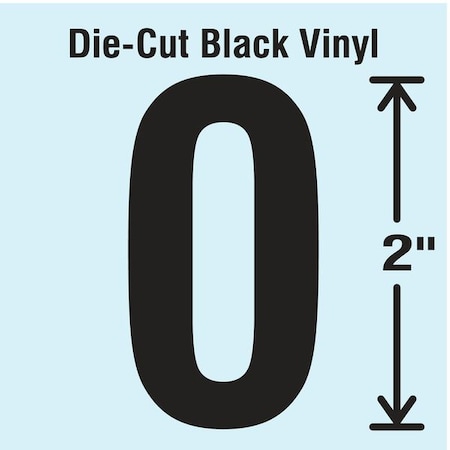 NumberLabel, Vinyl, 2inH, 1-1/4inW, PK10 MPN:DBV-2-0-10