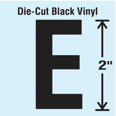 LetterLabel, Vinyl, 2inH, 1-1/4inW, PK10 MPN:DBV-2-E-10