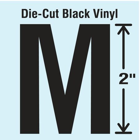LetterLabel, Vinyl, 2inH, 1-1/4inW, PK10 MPN:DBV-2-M-10
