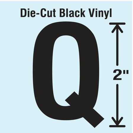 LetterLabel, Vinyl, 2inH, 1-1/4inW, PK10 MPN:DBV-2-Q-10