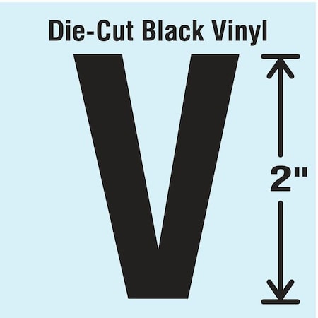 LetterLabel, Vinyl, 2inH, 1-1/4inW, PK10 MPN:DBV-2-V-10