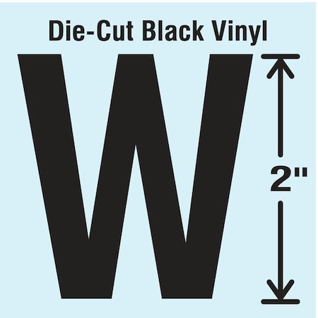 LetterLabel, Vinyl, 2inH, 1-1/4inW, PK10 MPN:DBV-2-W-10