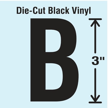 LetterLabel, Vinyl, 3inH, 1-5/8inW, PK10 MPN:DBV-3-B-10