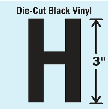 LetterLabel, Vinyl, 3inH, 1-5/8inW, PK10 MPN:DBV-3-H-10