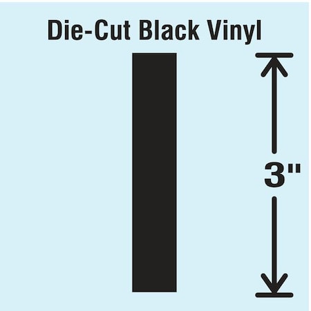 LetterLabel, Vinyl, 3inH, 1-5/8inW, PK10 MPN:DBV-3-I-10