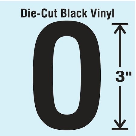 LetterLabel, Vinyl, 3inH, 1-5/8inW, PK10 MPN:DBV-3-O-10