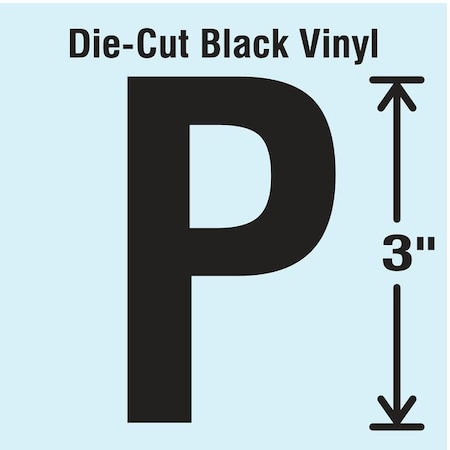 LetterLabel, Vinyl, 3inH, 1-5/8inW, PK10 MPN:DBV-3-P-10
