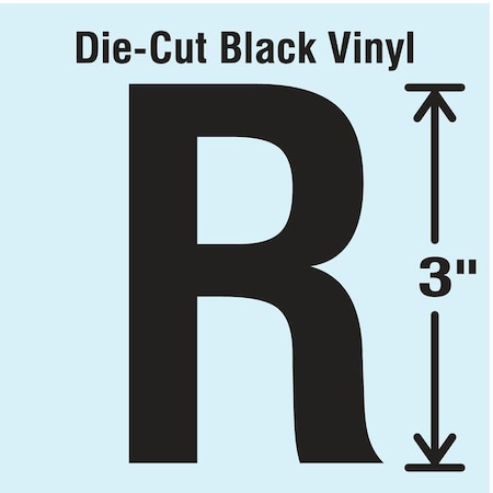 LetterLabel, Vinyl, 3inH, 1-5/8inW, PK10 MPN:DBV-3-R-10