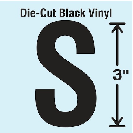 LetterLabel, Vinyl, 3inH, 1-5/8inW, PK10 MPN:DBV-3-S-10