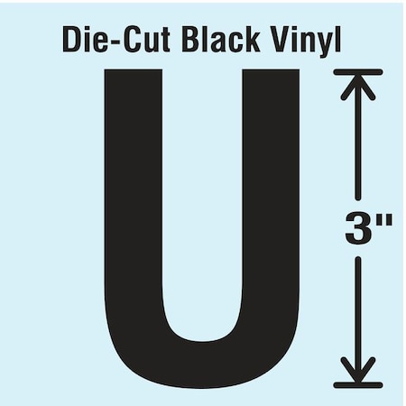 LetterLabel, Vinyl, 3inH, 1-5/8inW, PK10 MPN:DBV-3-U-10