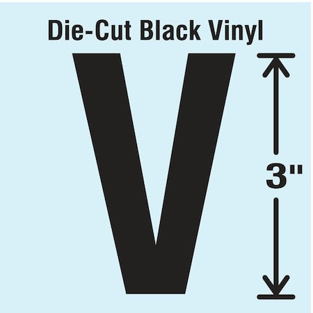LetterLabel, Vinyl, 3inH, 1-5/8inW, PK10 MPN:DBV-3-V-10
